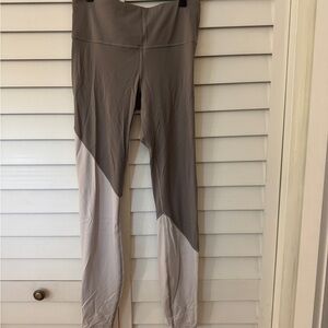 lululemon athletica Gray and Cream Leggings
